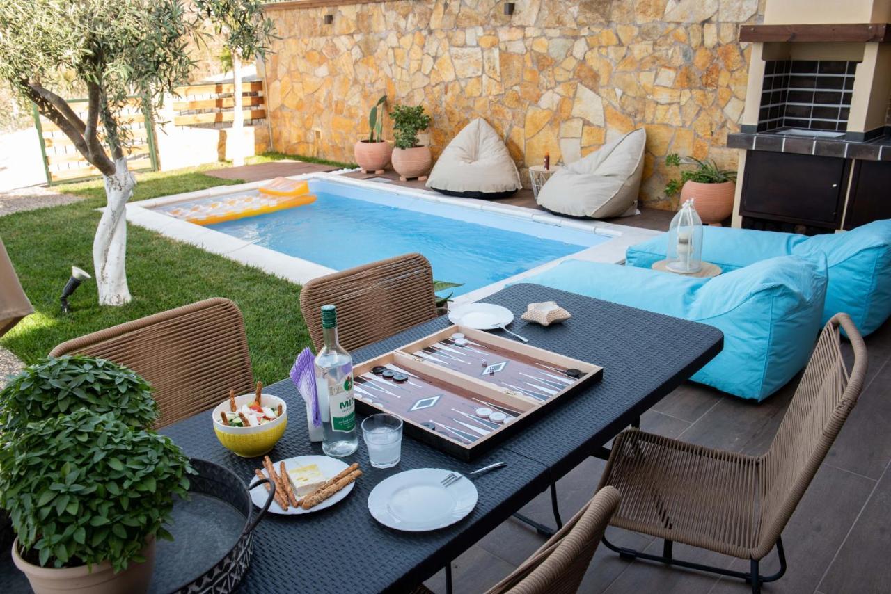 Dandy Villas Nea Roda - Melodic Waves - Private - Pool - Parking - Cellar Ngoại thất bức ảnh